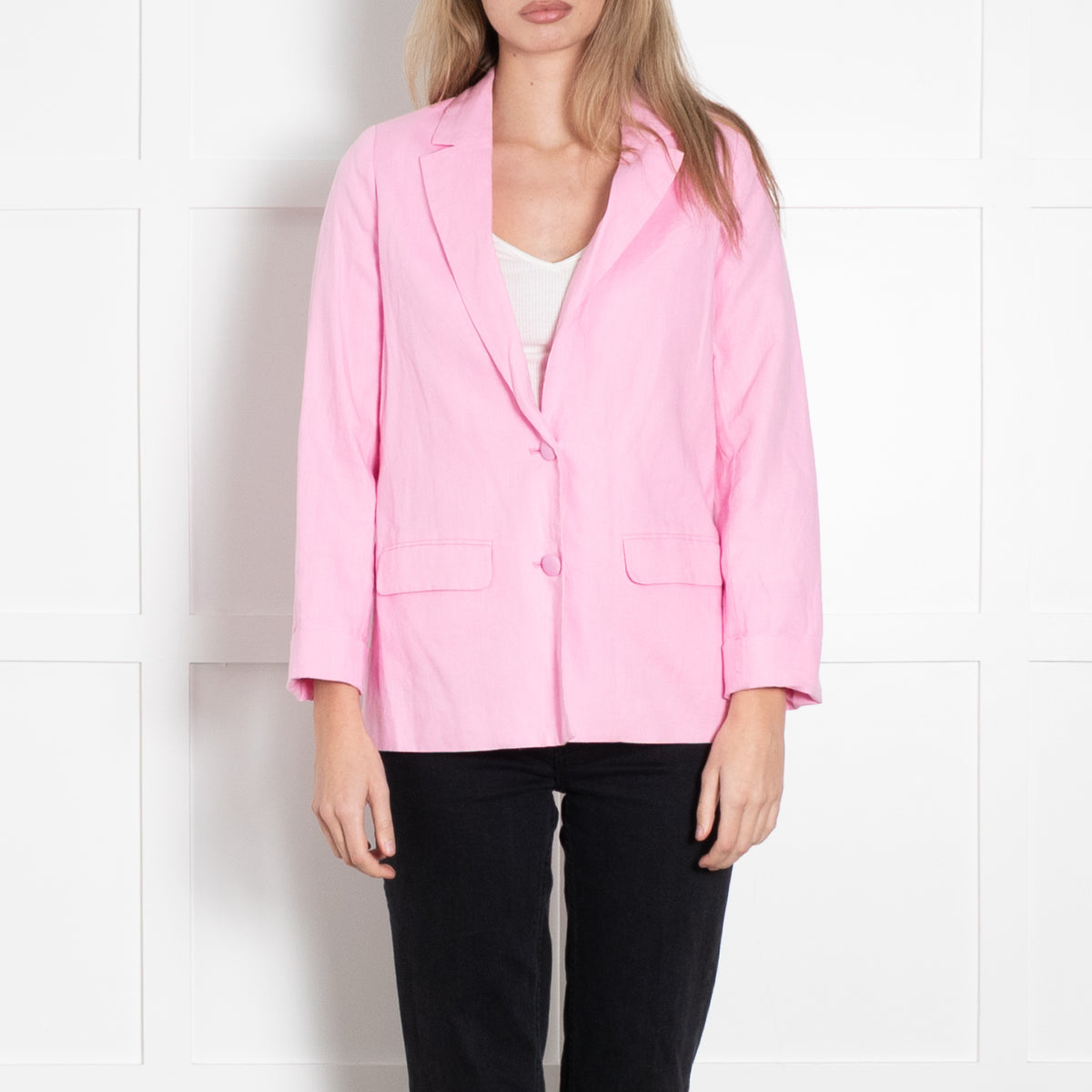 Cami NYC Pink Linen Blazer Jacket