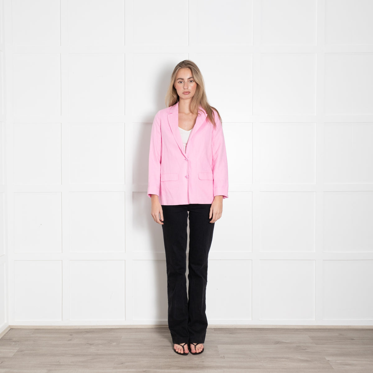 Cami NYC Pink Linen Blazer Jacket