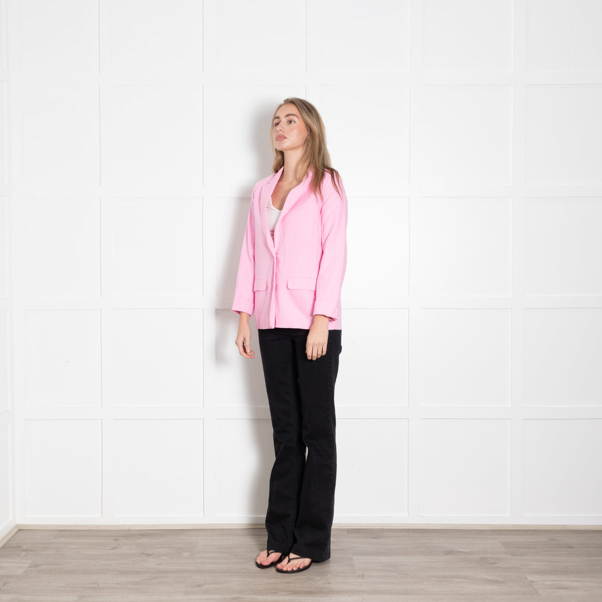 Cami NYC Pink Linen Blazer Jacket