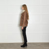 Club Monaco Tan Shearling Aviator Style Jacket