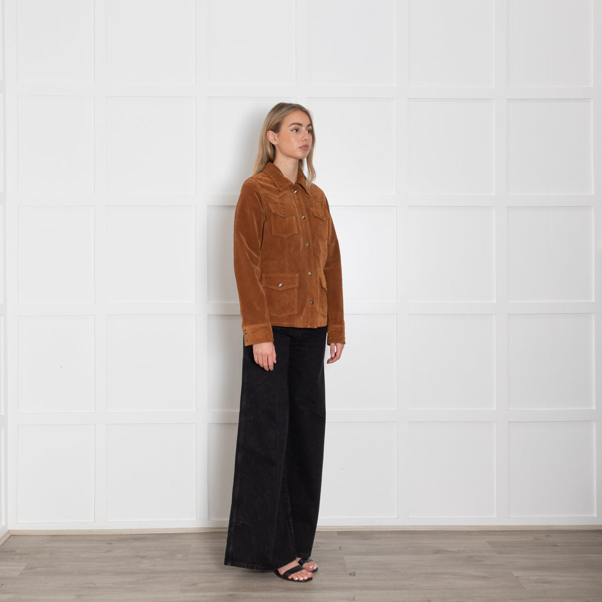 Nili Lotan Tan Suede Jamison Jacket