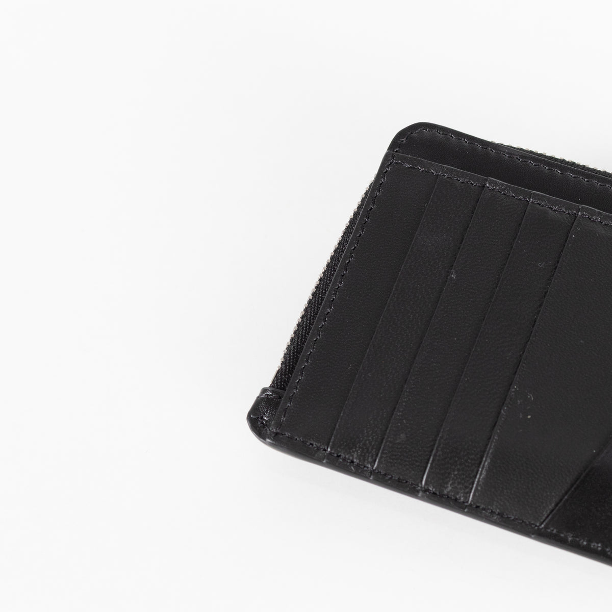 Givenchy Black Zip Around Smooth Leather Keychain Wallet