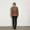 Club Monaco Tan Shearling Aviator Style Jacket