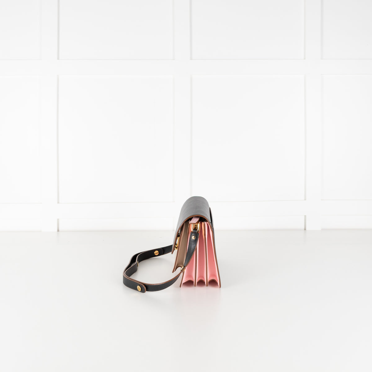 Marni Trunk Pink Colour Black Shoulder Bag