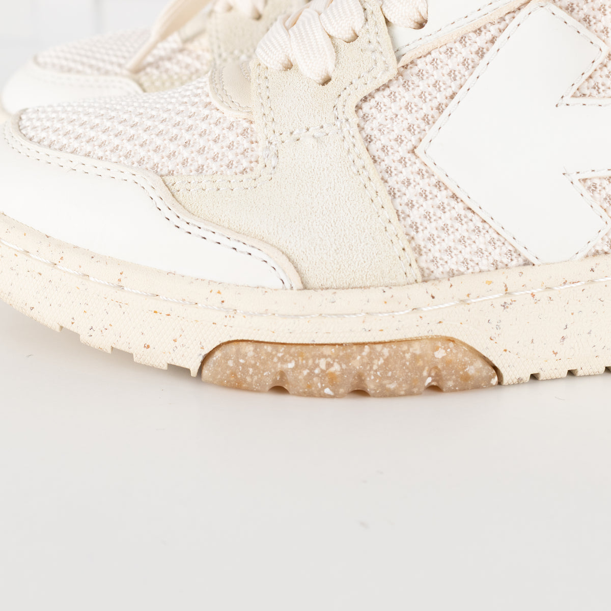 Off White Slim Out Of Office Sneakers in Cream & White