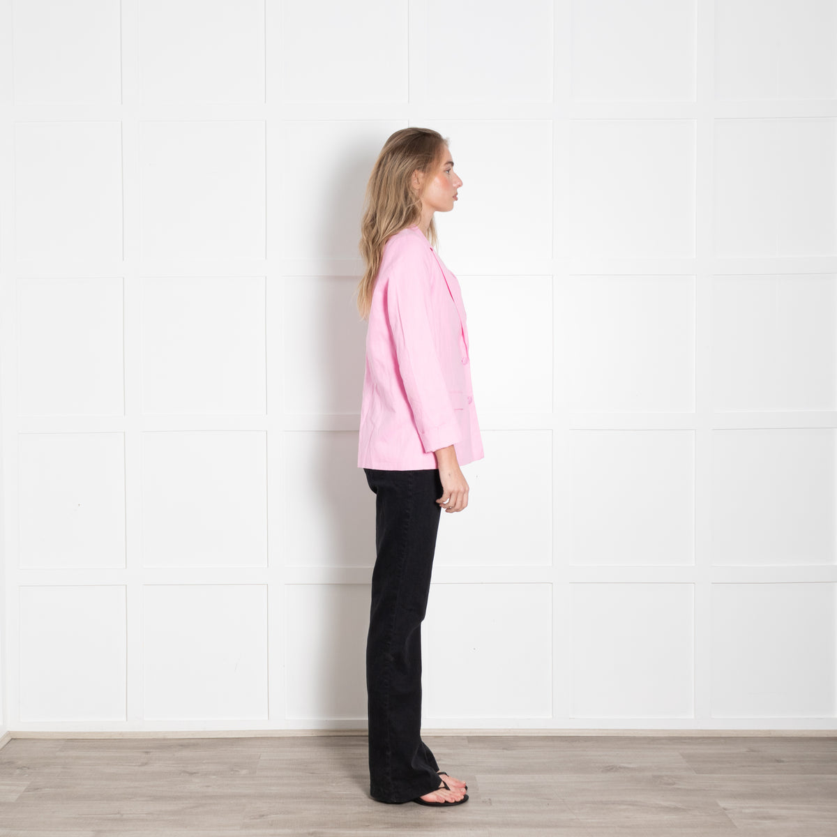 Cami NYC Pink Linen Blazer Jacket