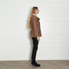 Club Monaco Tan Shearling Aviator Style Jacket