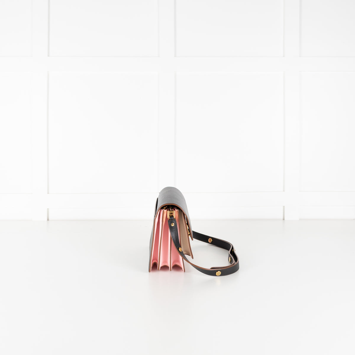 Marni Trunk Pink Colour Black Shoulder Bag