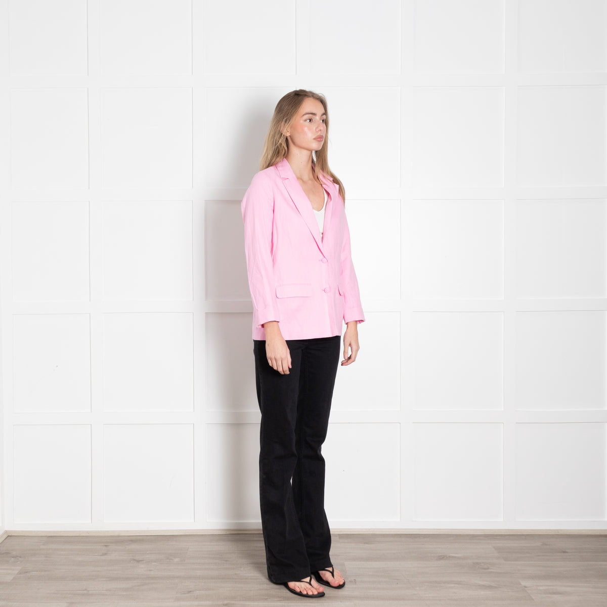 Cami NYC Pink Linen Blazer Jacket