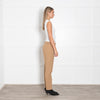 Boutique Moschino Camel Straight Tailored Trousers