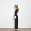 Tokyo Foxtrot Black Sheer Shirt Effect Maxi Dress