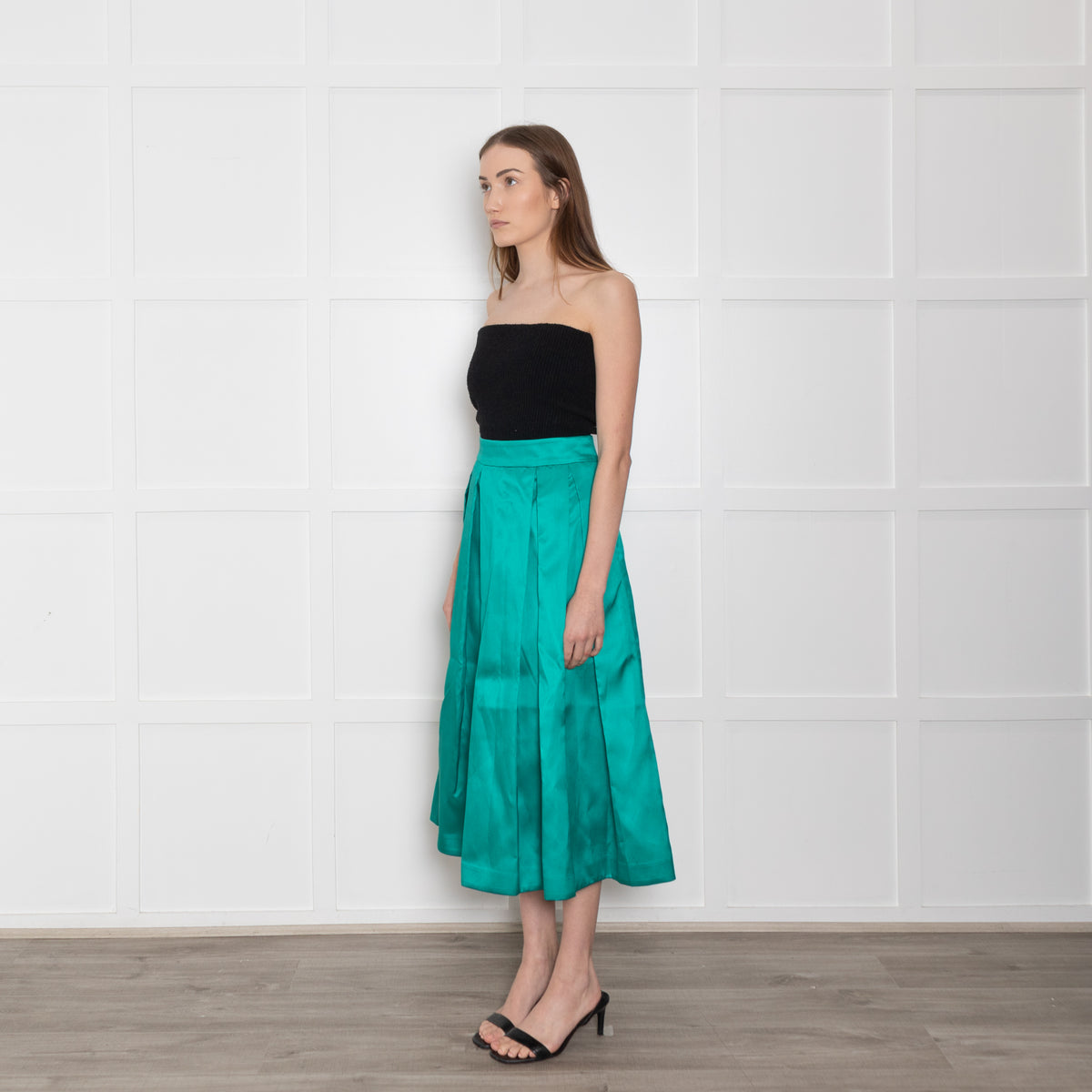 Dea Kudibal Green Pleat Waist Full Skirts