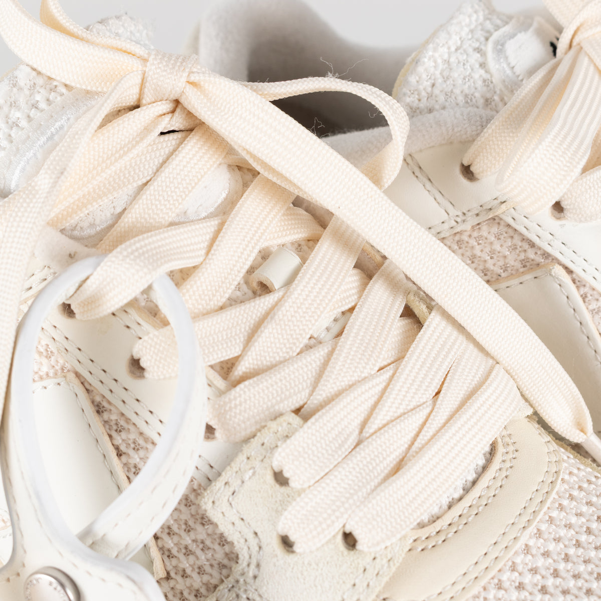 Off White Slim Out Of Office Sneakers in Cream & White