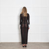 Tokyo Foxtrot Black Sheer Shirt Effect Maxi Dress