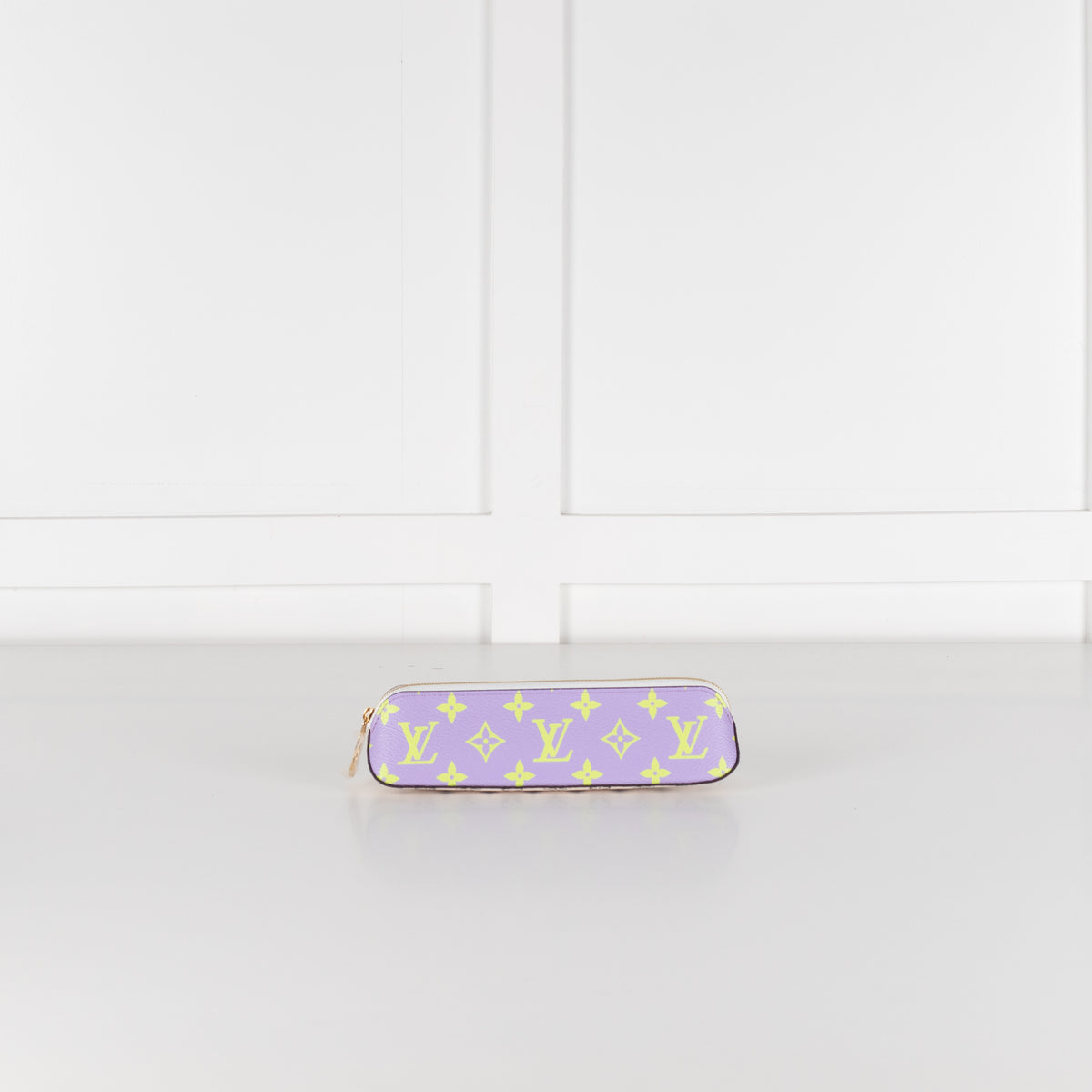 Louis Vuitton Purple Lime Green Elizabeth Coated Canvas Pencil Pouch