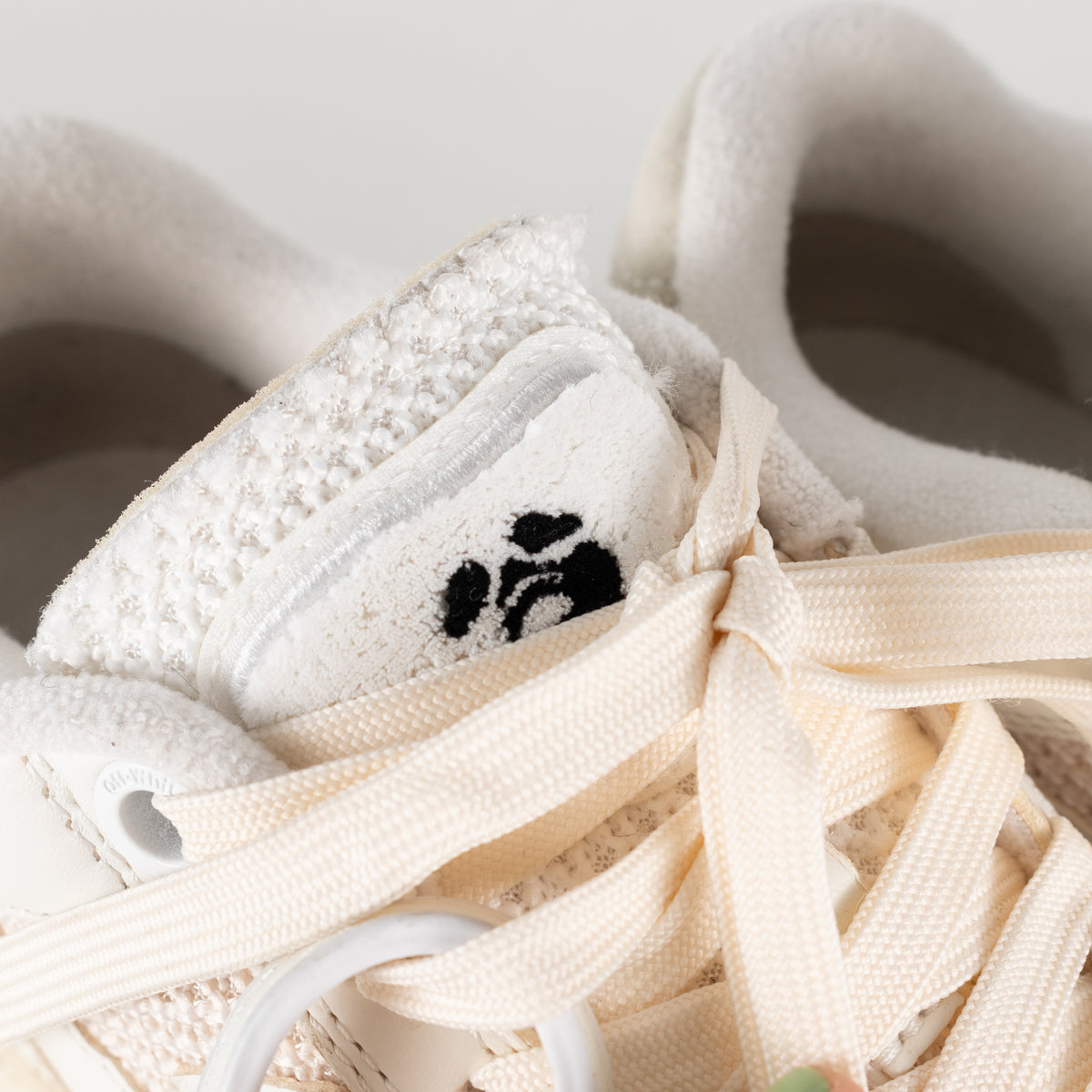 Off White Slim Out Of Office Sneakers in Cream & White