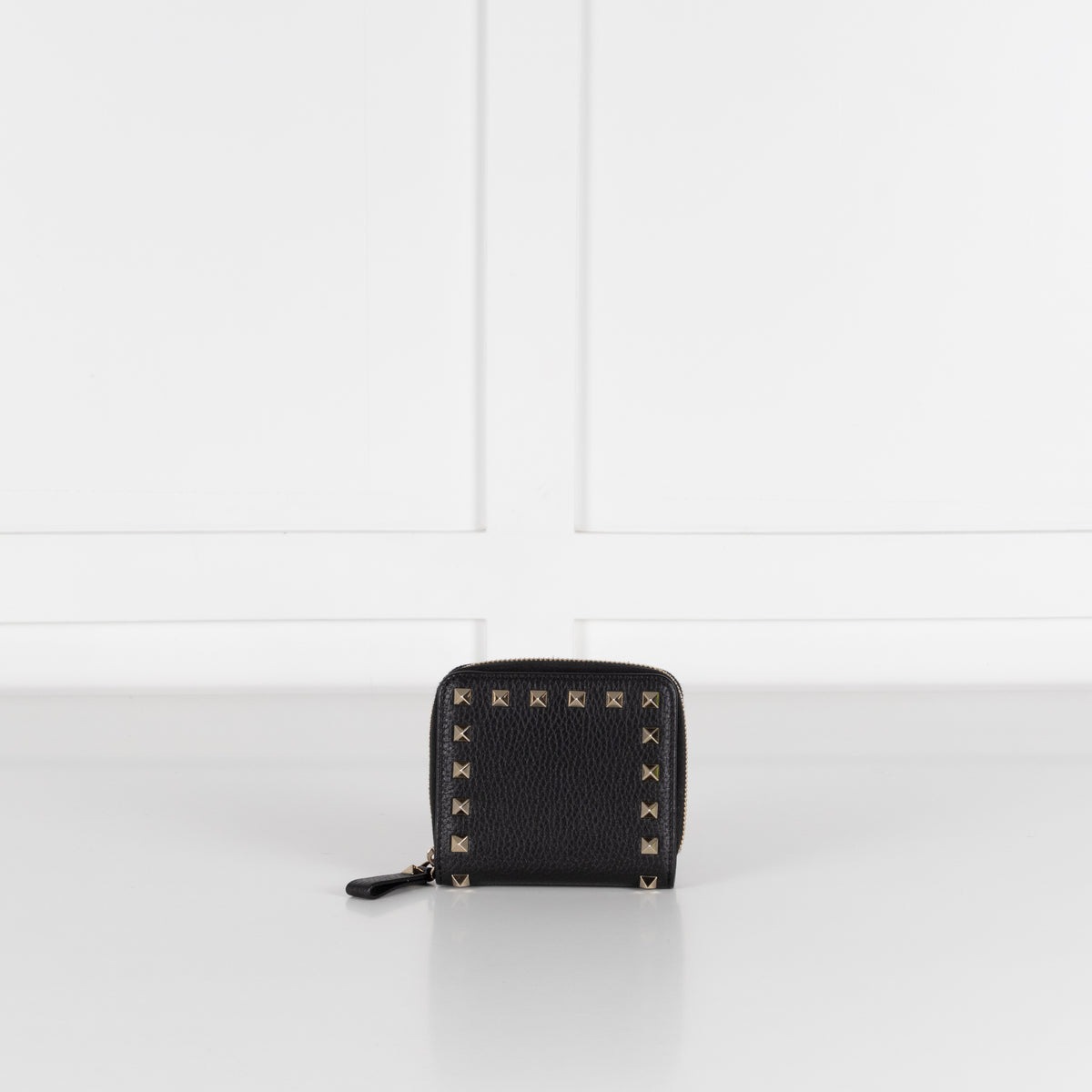 Valentino Grained Rockstud Zip Purse