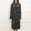 Custommade Black Yellow Blue Ditzy Floral Print Dress