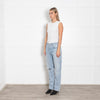 Agolde Pale Blue Rip Knee Jeans