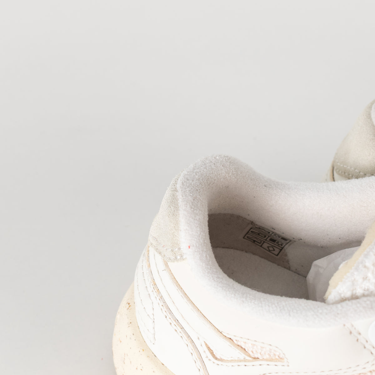 Off White Slim Out Of Office Sneakers in Cream & White