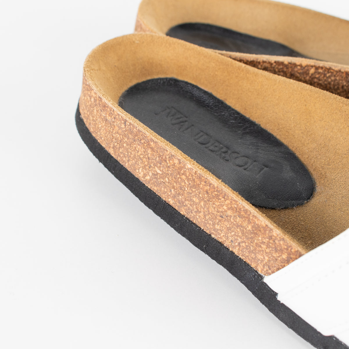 JW Anderson White Chain Link Sliders