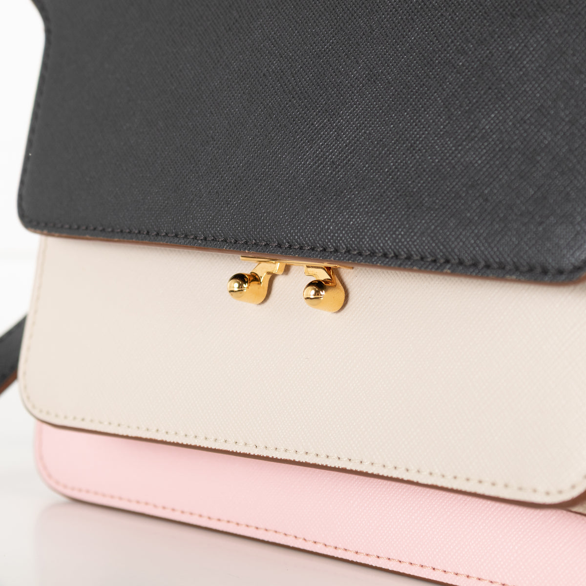 Marni Trunk Pink Colour Black Shoulder Bag