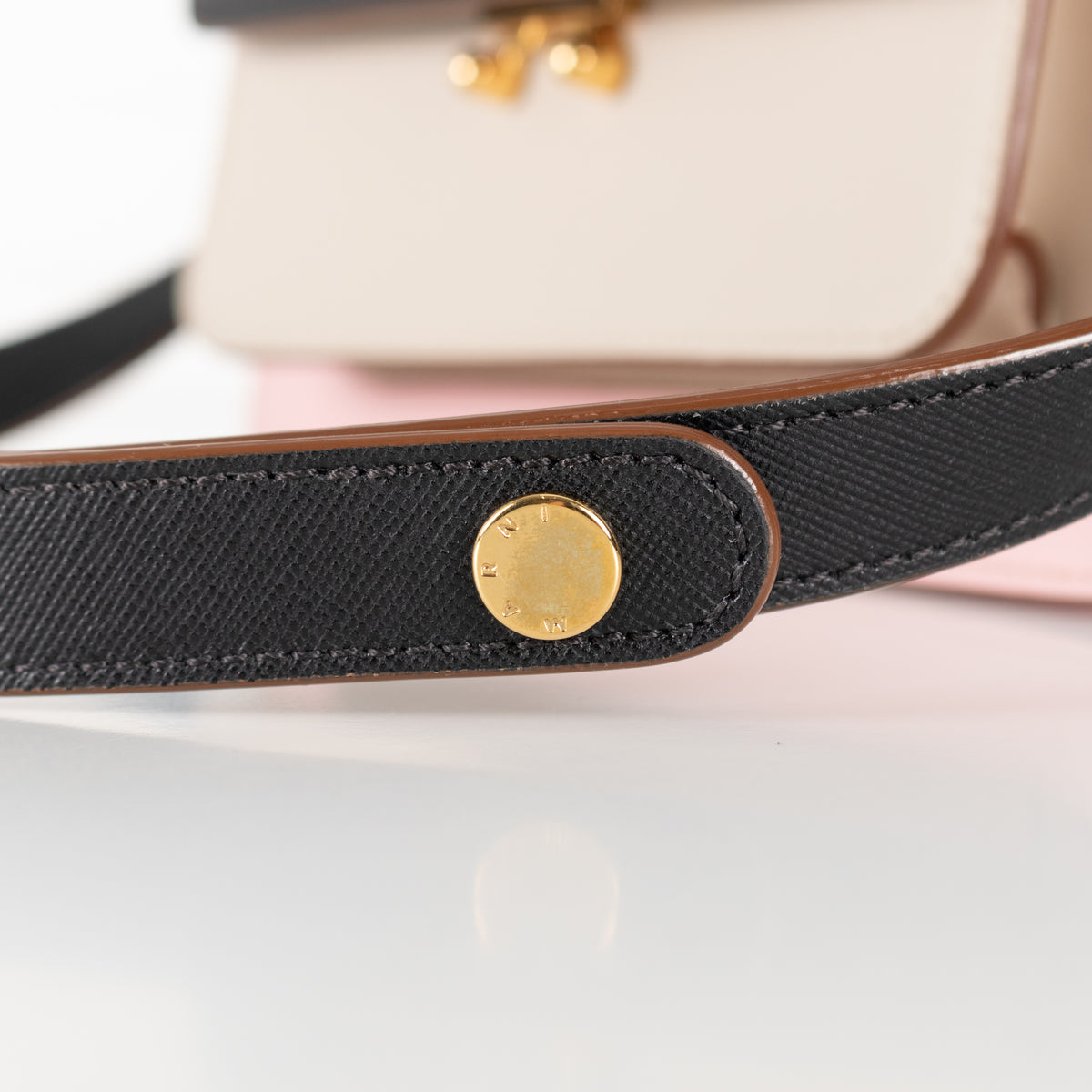 Marni Trunk Pink Colour Black Shoulder Bag