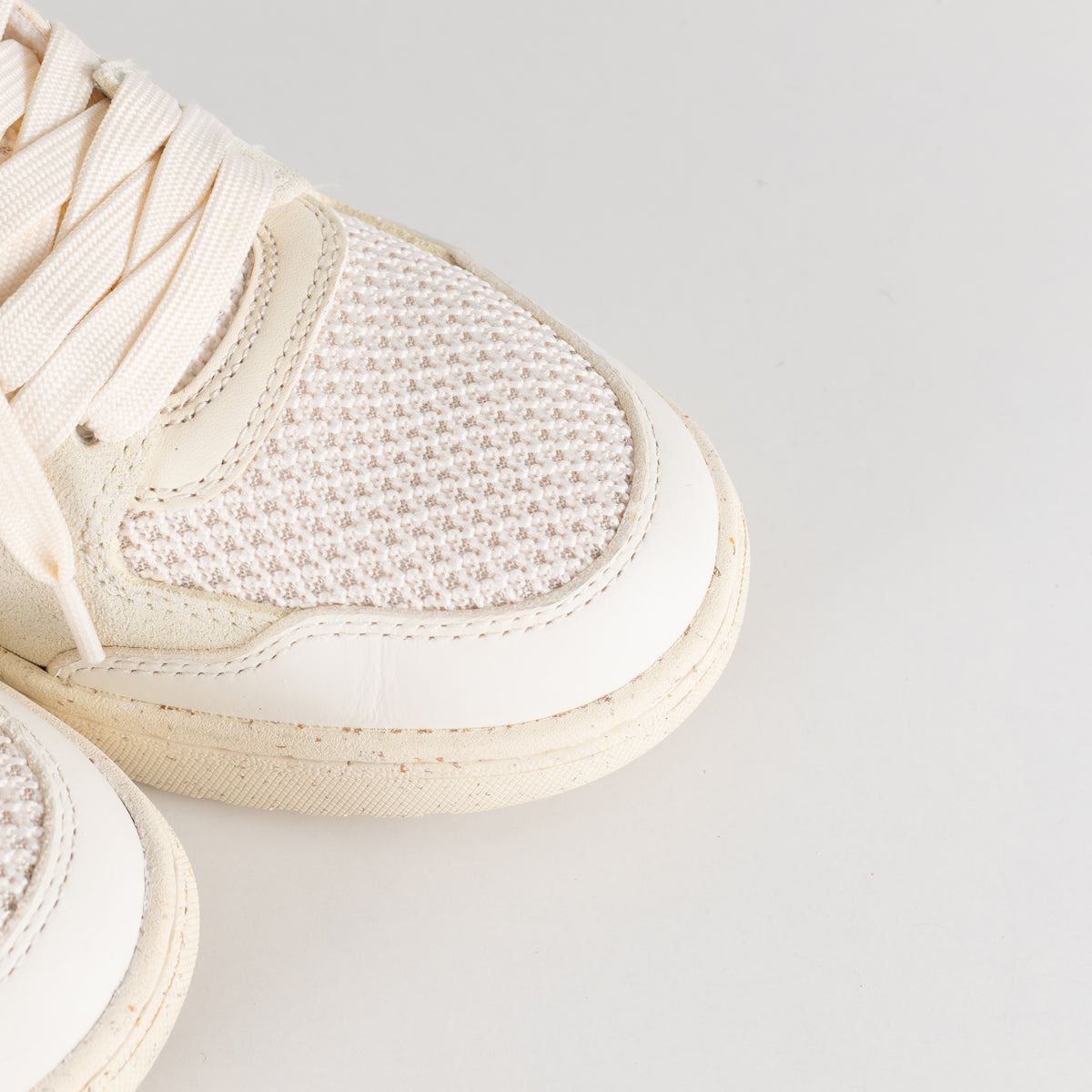Off White Slim Out Of Office Sneakers in Cream & White
