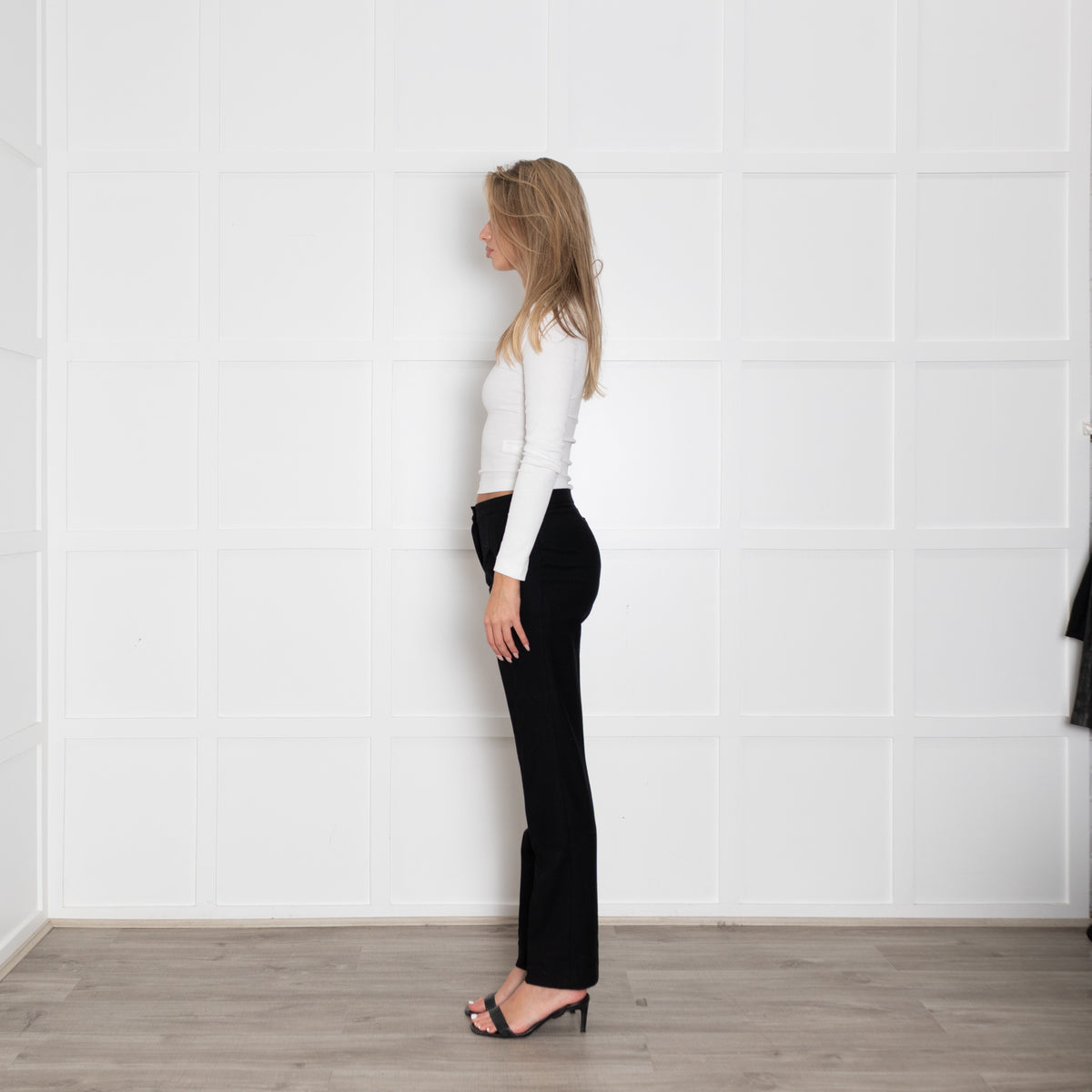 Sonia Rykiel Black Wool Straight Leg Trousers