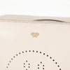 Anya Hindmarch Taupe Perforated Smiley Face Crossbody Bag