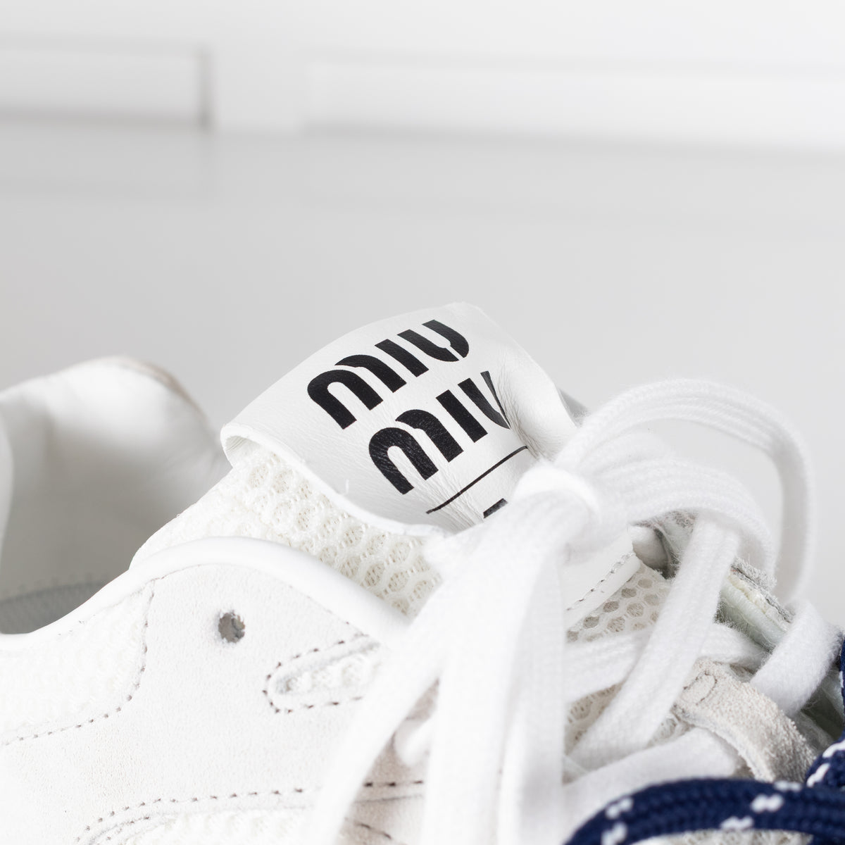 Miu Miu x New Balance White 530 SL Suede Mesh Trainers