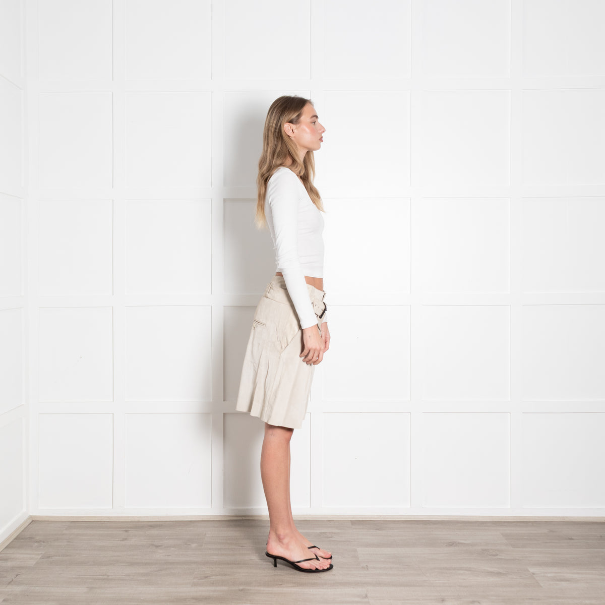 Isabel Marant Pale Suede Shorts With Belt