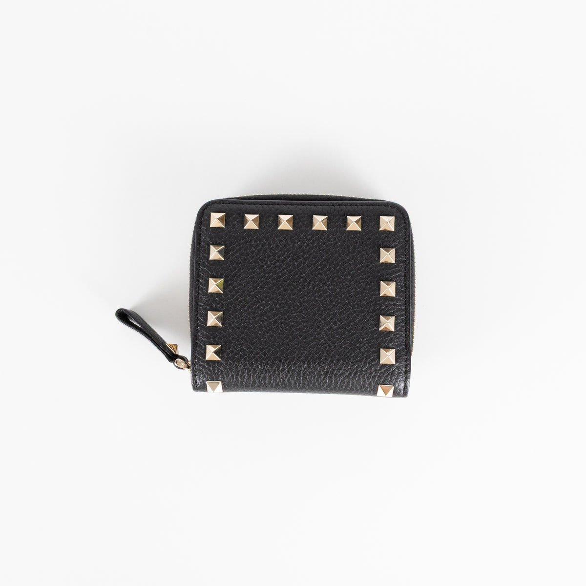 Valentino Grained Rockstud Zip Purse