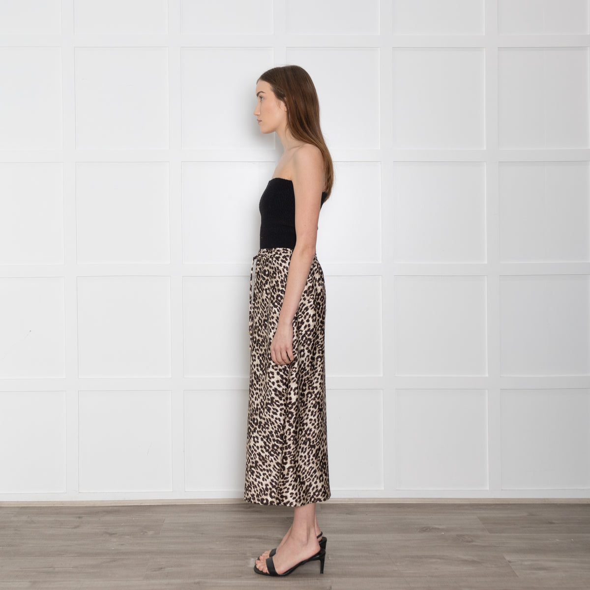 Marella Sport Animal Print Skirt With Drawstring Waist