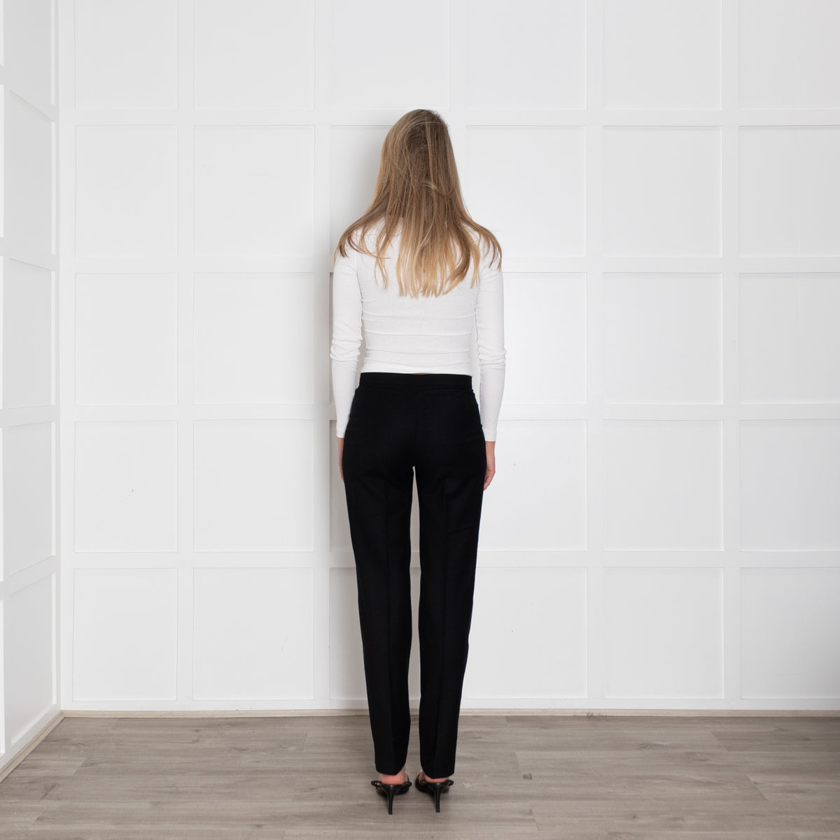 Sonia Rykiel Black Wool Straight Leg Trousers