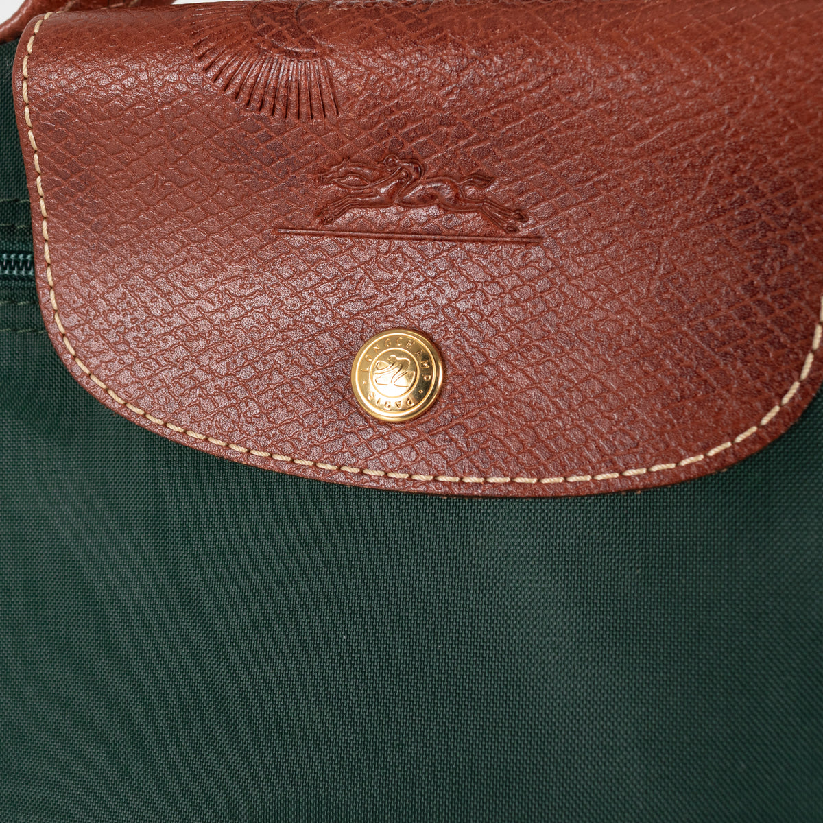 Longchamp Green Le Pilage Laptop Case