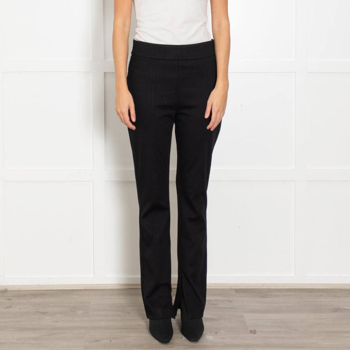 Me + Em Black Trousers With Ankle Zips