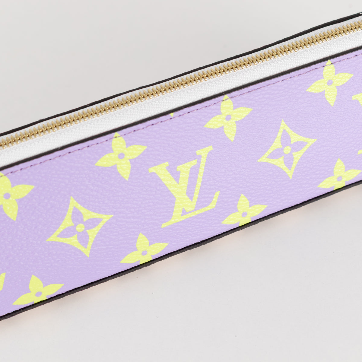 Louis Vuitton Purple Lime Green Elizabeth Coated Canvas Pencil Pouch