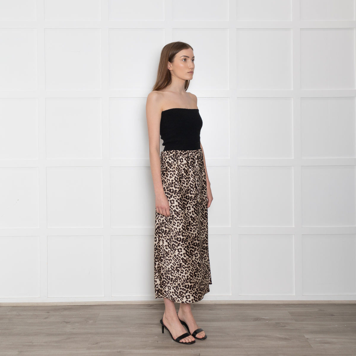 Marella Sport Animal Print Skirt With Drawstring Waist
