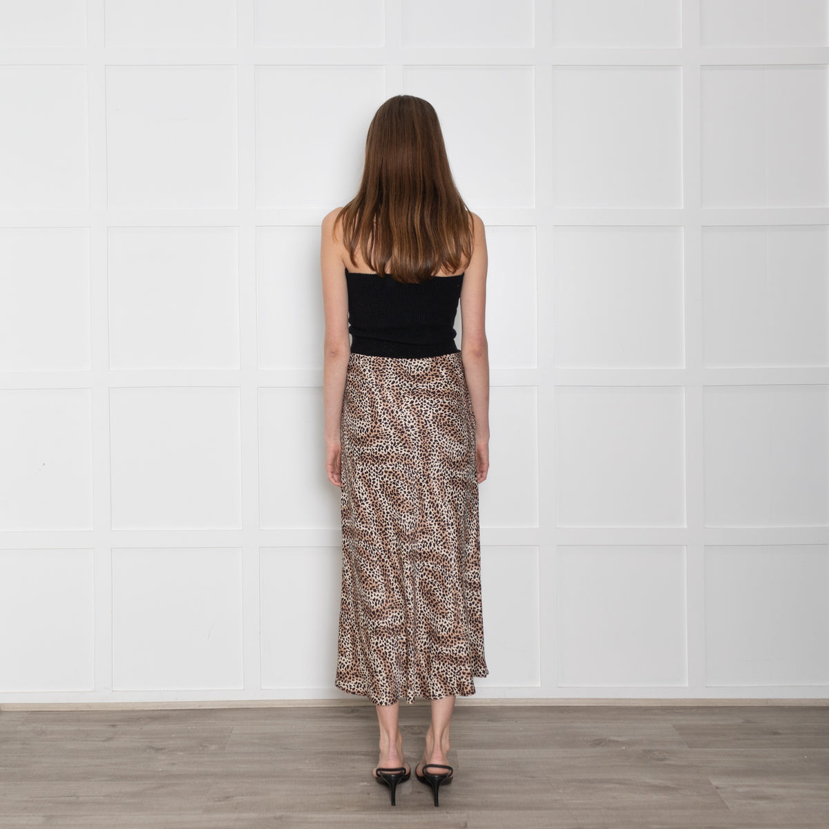 Levete Room Brown Animal Print Elasticated Waist Skirt