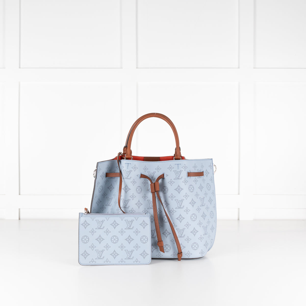 Louis Vuitton Light Blue Mahina Girolata Perforated Monogram Leather Bag