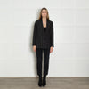 Brunello Cucinelli Grey Sequin Pinstripe Blazer