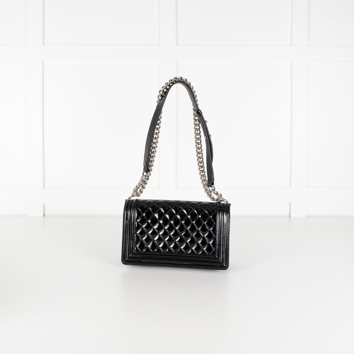 Chanel Black Patent Leather Boy Flap bag