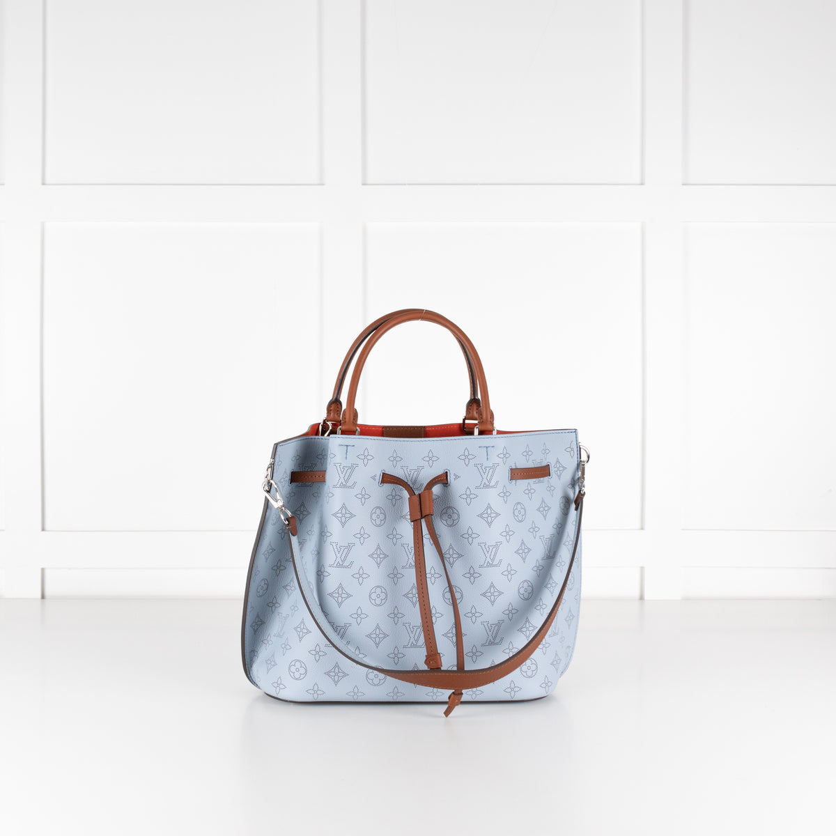 Louis Vuitton Light Blue Mahina Girolata Perforated Monogram Leather Bag