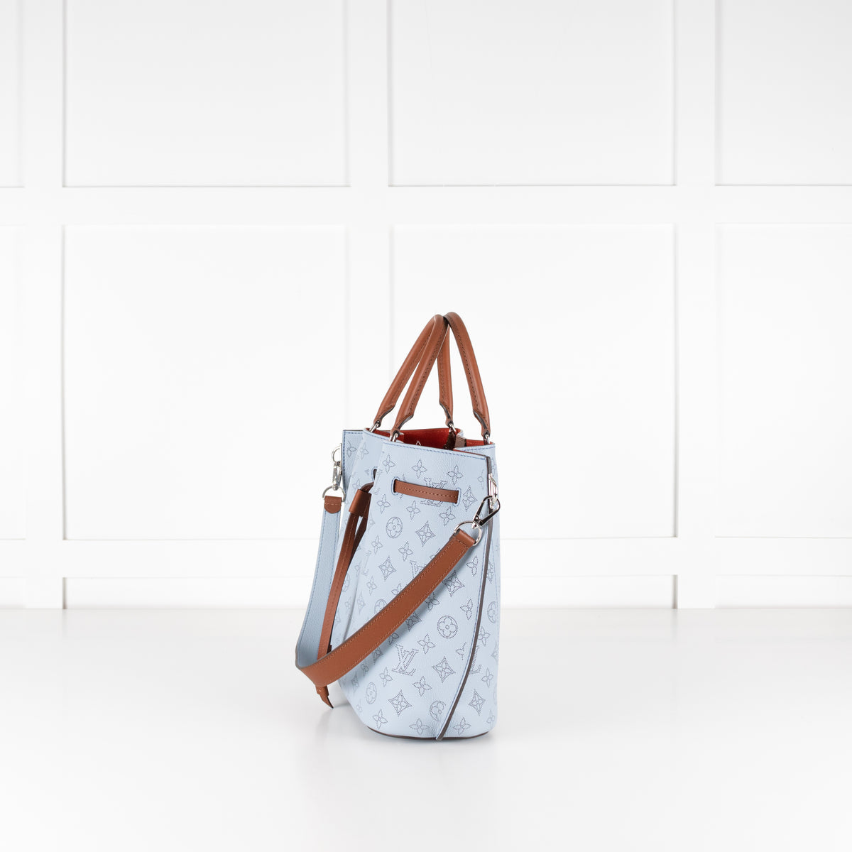 Louis Vuitton Light Blue Mahina Girolata Perforated Monogram Leather Bag