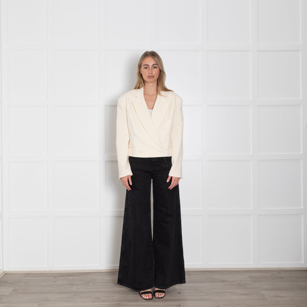 Raey Cream Cropped Jacket