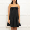 Milly Black Bow Detail Strapless Mini Dress