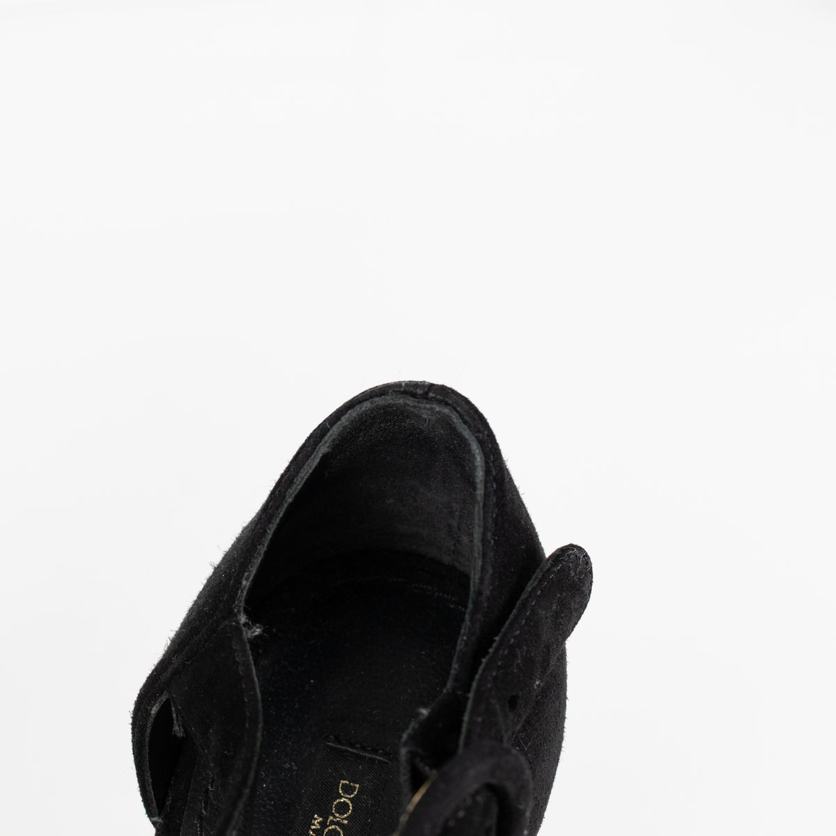 Dolce & Gabbana Black Suede Floral Embellished Wedge Sandals