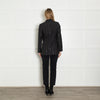 Brunello Cucinelli Grey Sequin Pinstripe Blazer
