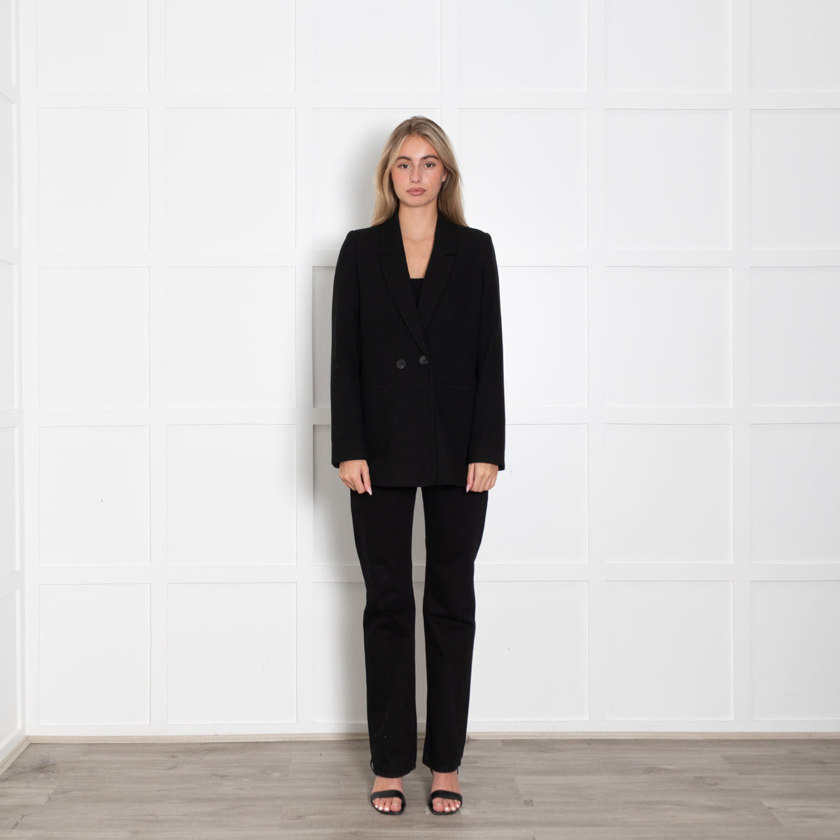 Anine Bing Black Wool Mix Jacket